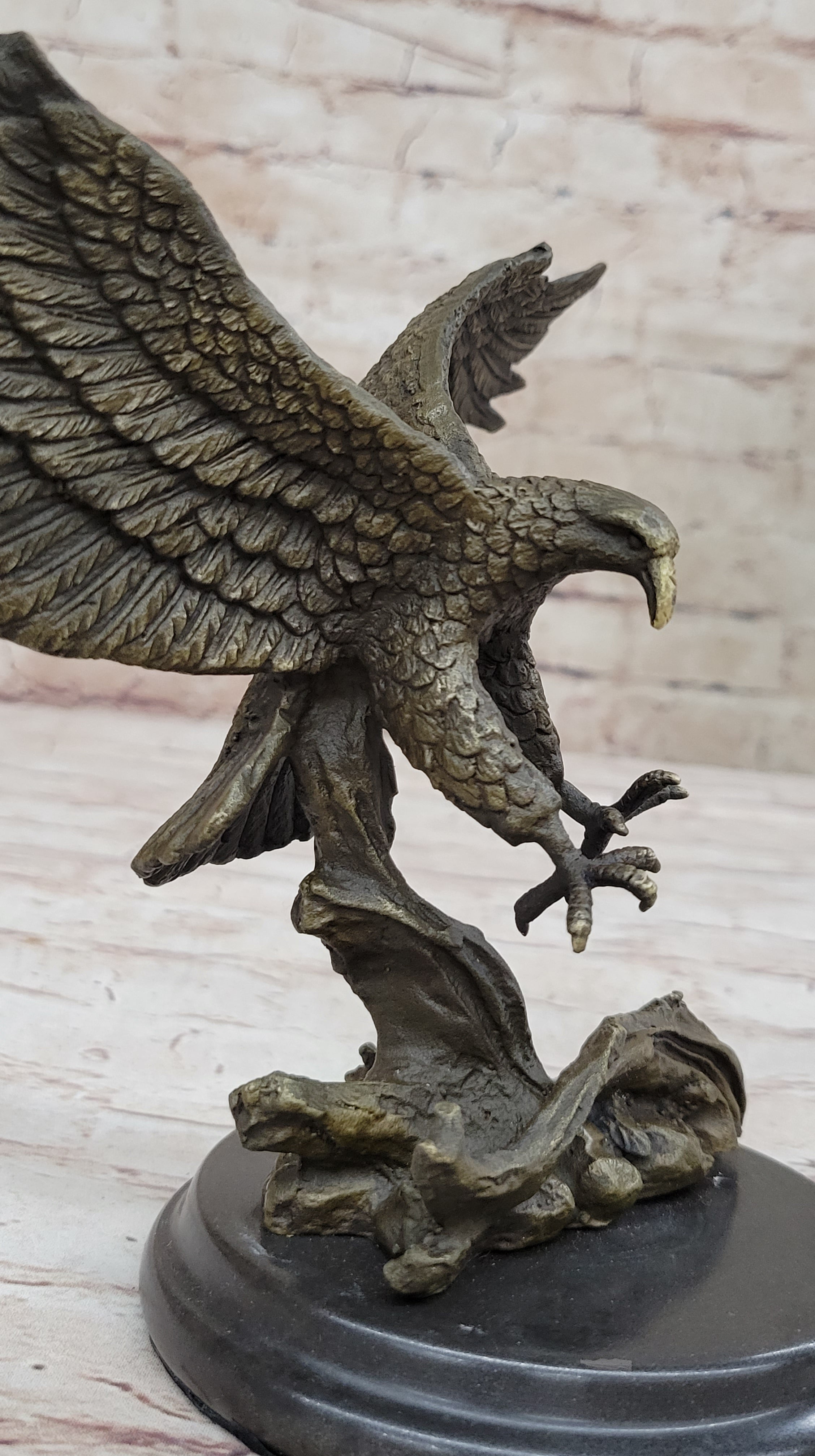 Antoine Barye Flying American Bald Eagle Art Deco Bronze