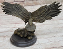 Antoine Barye Flying American Bald Eagle Art Deco Bronze