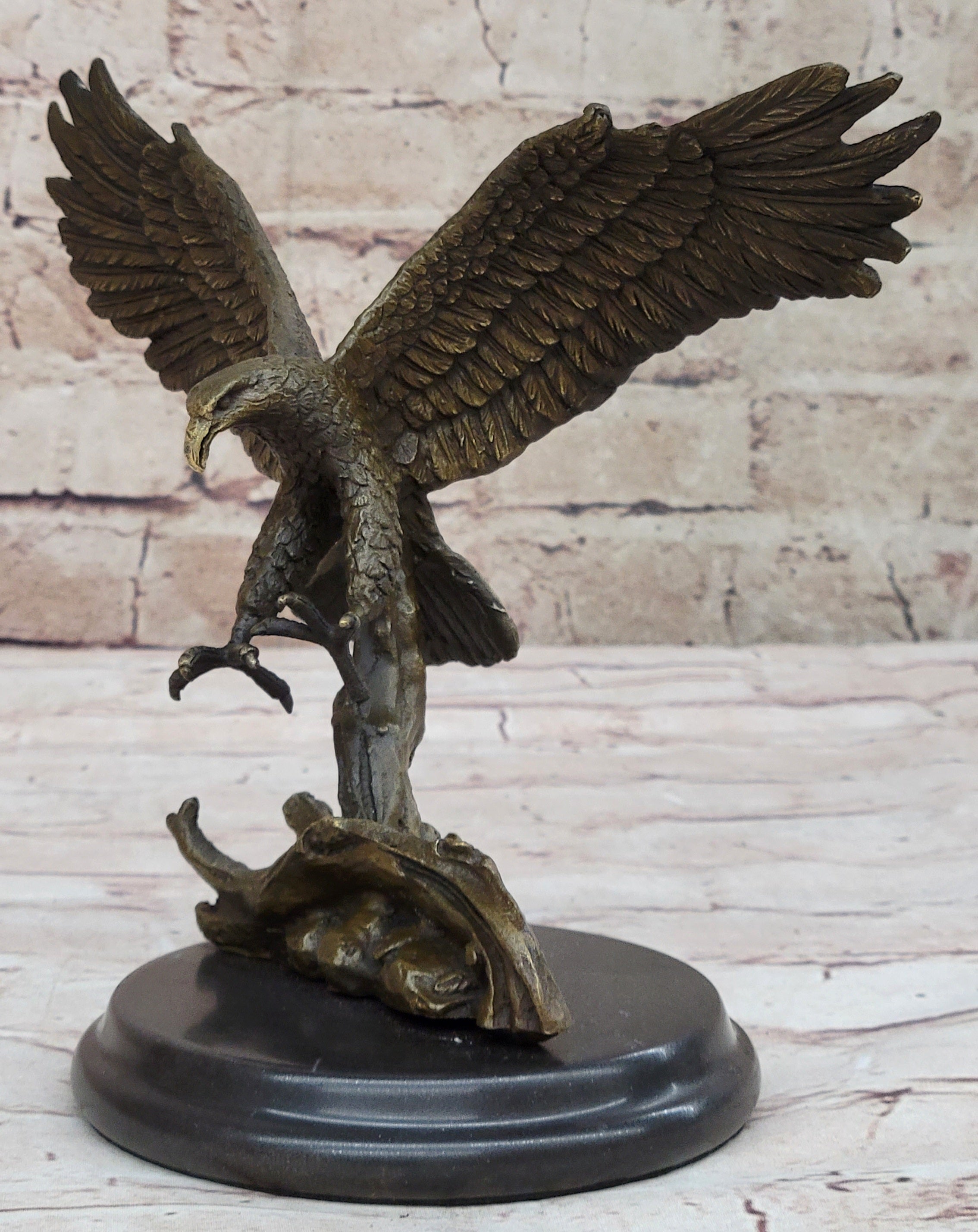 Antoine Barye Flying American Bald Eagle Art Deco Bronze