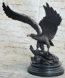 Life Size Hawk American Bald Eagle Bronze Art Deco Figure