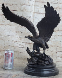 Life Size Hawk American Bald Eagle Bronze Art Deco Figure
