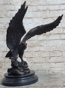 Life Size Hawk American Bald Eagle Bronze Art Deco Figure