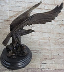 Life Size Hawk American Bald Eagle Bronze Art Deco Figure