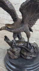 Life Size Hawk American Bald Eagle Bronze Art Deco Figure