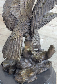 Life Size Hawk American Bald Eagle Bronze Art Deco Figure
