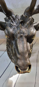 Signed Carl Kauba Life Size Elk Head Bust Bronze Sculpture
