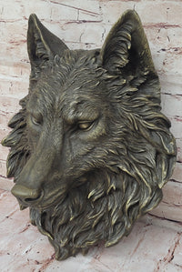 Bronze Wolf Head Wall-Mounted Art Milo Original