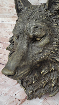 Bronze Wolf Head Wall-Mounted Art Milo Original