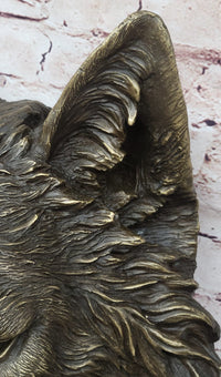 Bronze Wolf Head Wall-Mounted Art Milo Original