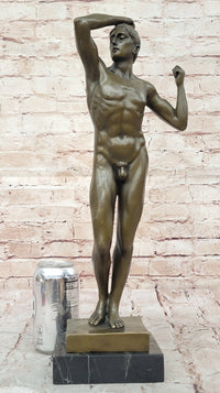 The Age of Bronze Auguste Rodin Hot Cast Sculpture Statue Nude Male Figure Art