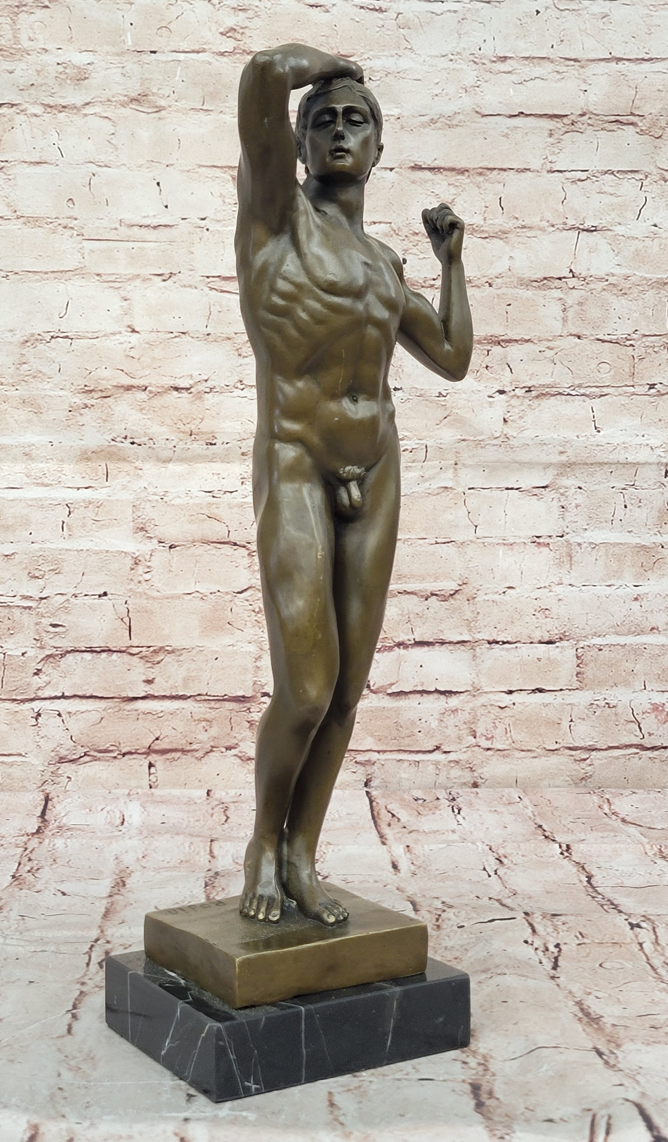 The Age of Bronze Auguste Rodin Hot Cast Sculpture Statue Nude Male Figure Art