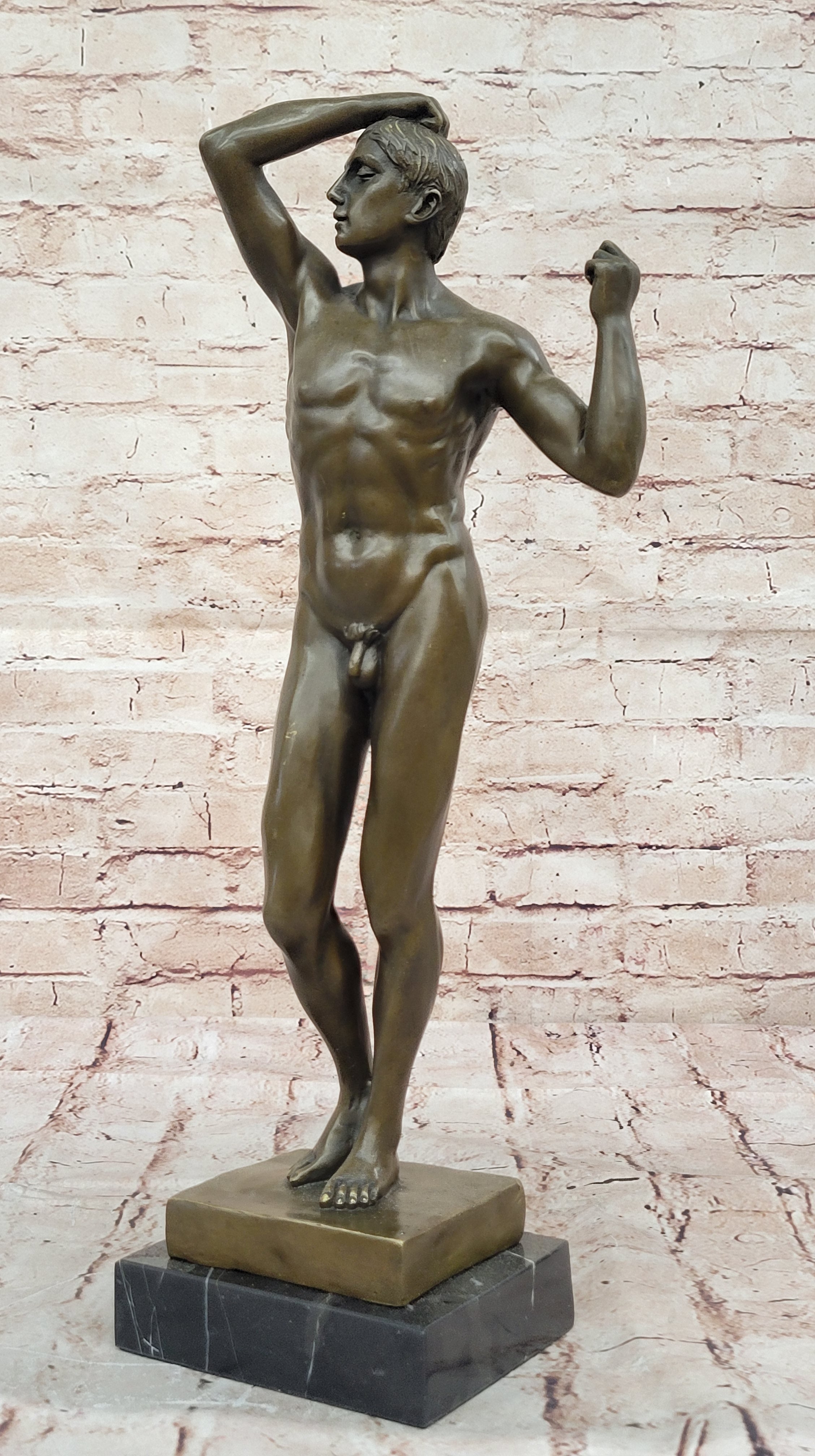 The Age of Bronze Auguste Rodin Hot Cast Sculpture Statue Nude Male Figure Art