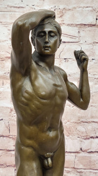The Age of Bronze Auguste Rodin Hot Cast Sculpture Statue Nude Male Figure Art