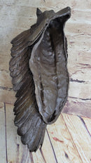 Native American Indian Warrior Bear Skin Headdress Bronze 22"