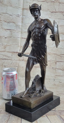 Spartacus Roman Hoplomachus Gladiator Bronze Metal 14" x 18"