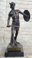 Spartacus Roman Hoplomachus Gladiator Bronze Metal 14" x 18"