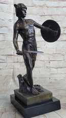 Spartacus Roman Hoplomachus Gladiator Bronze Metal 14" x 18"