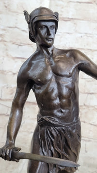 Spartacus Roman Hoplomachus Gladiator Bronze Metal 14" x 18"