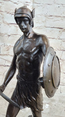 Spartacus Roman Hoplomachus Gladiator Bronze Metal 14" x 18"