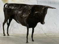 Picasso Bronze Bull Sculpture Abstract Cubism 6" x 10"