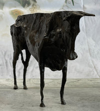 Picasso Bronze Bull Sculpture Abstract Cubism 6" x 10"