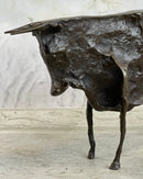 Picasso Bronze Bull Sculpture Abstract Cubism 6" x 10"