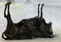 Picasso Bronze Bull Sculpture Abstract Cubism 6" x 10"