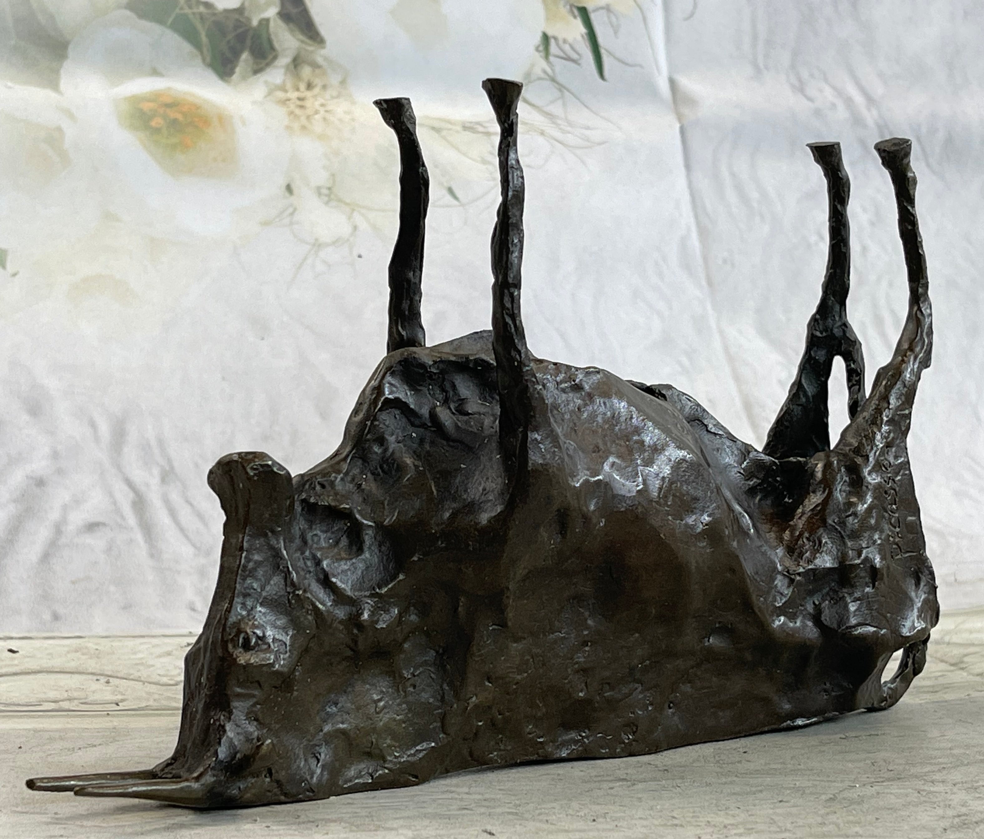 Picasso Bronze Bull Sculpture Abstract Cubism 6" x 10"