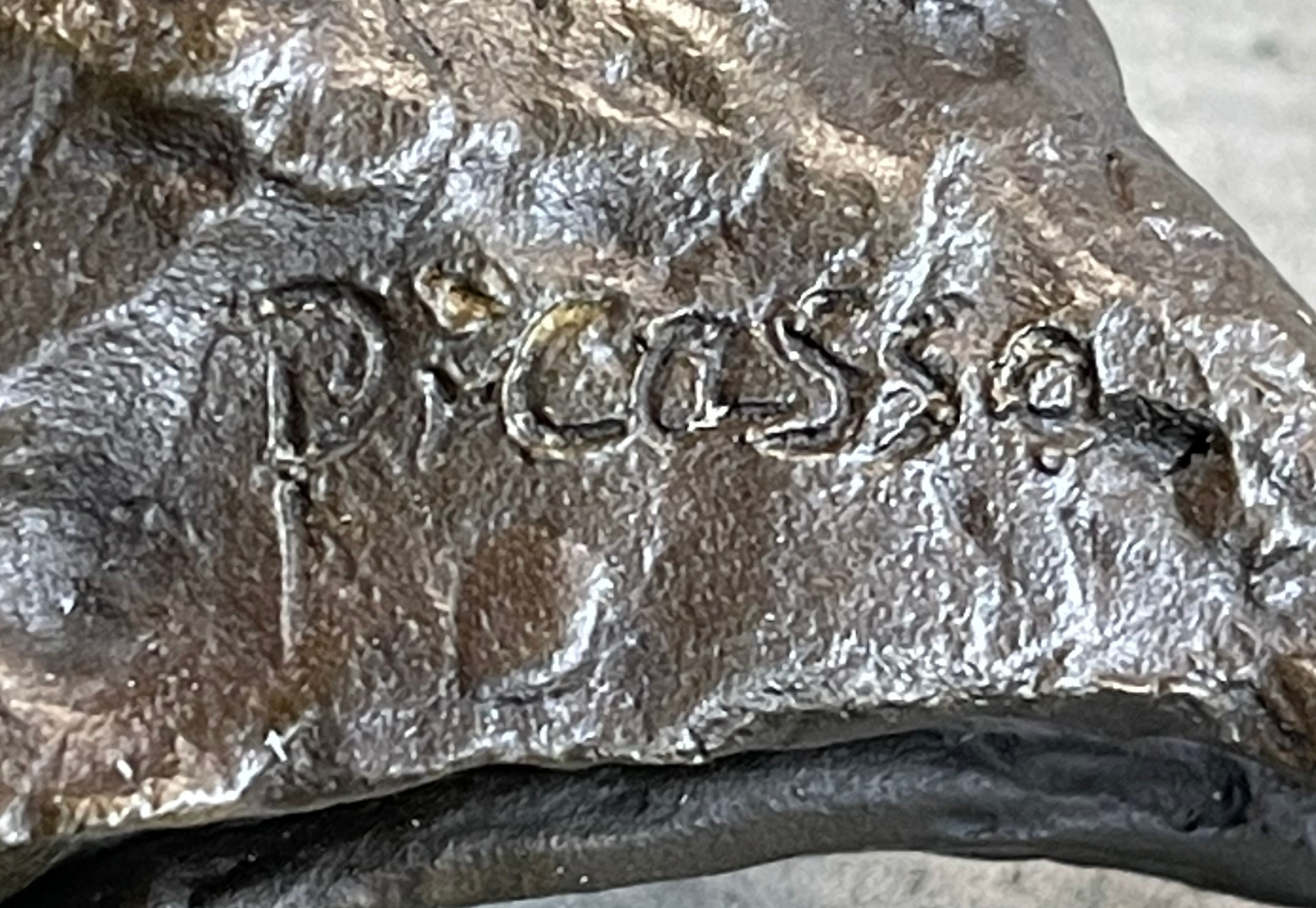 Picasso Bronze Bull Sculpture Abstract Cubism 6" x 10"