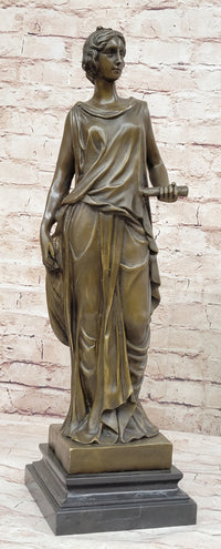 Dino Decarlo Greek Woman Female Figure Bronze Sculpture