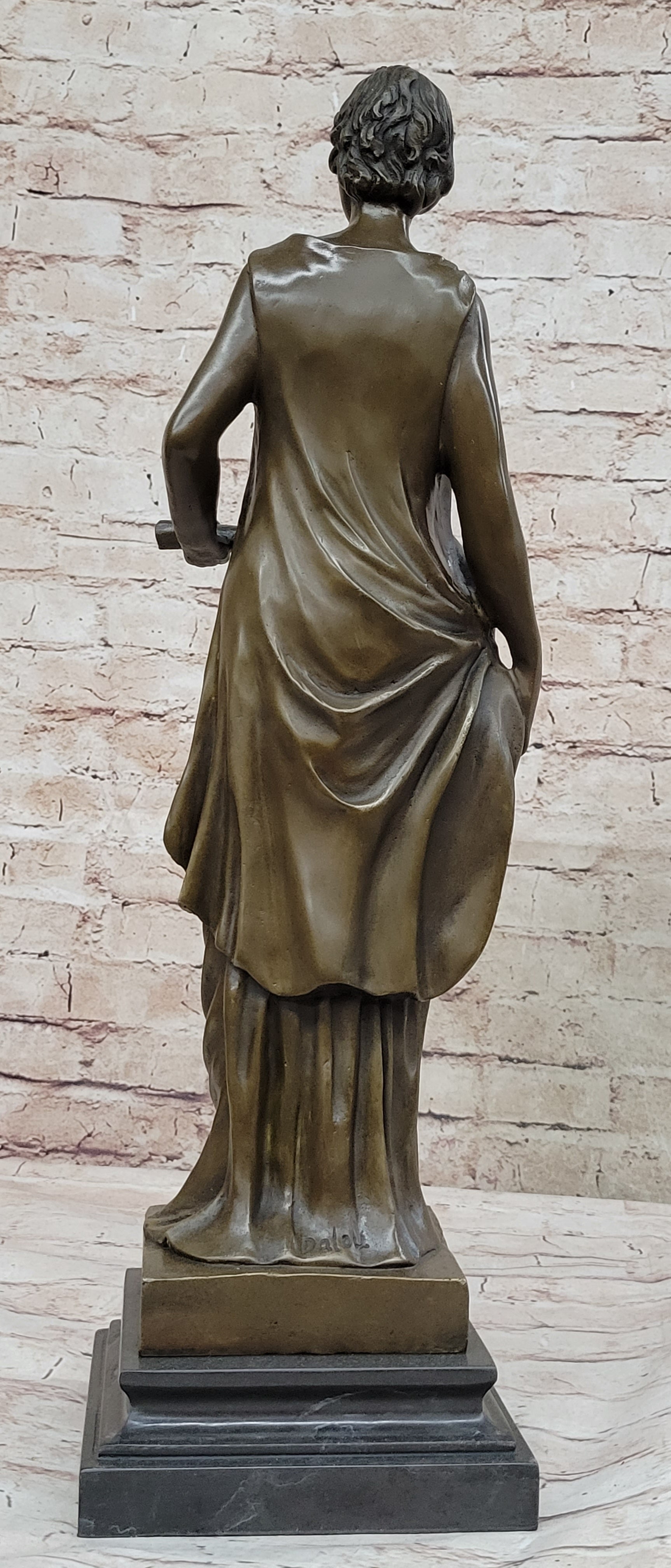 Dino Decarlo Greek Woman Female Figure Bronze Sculpture