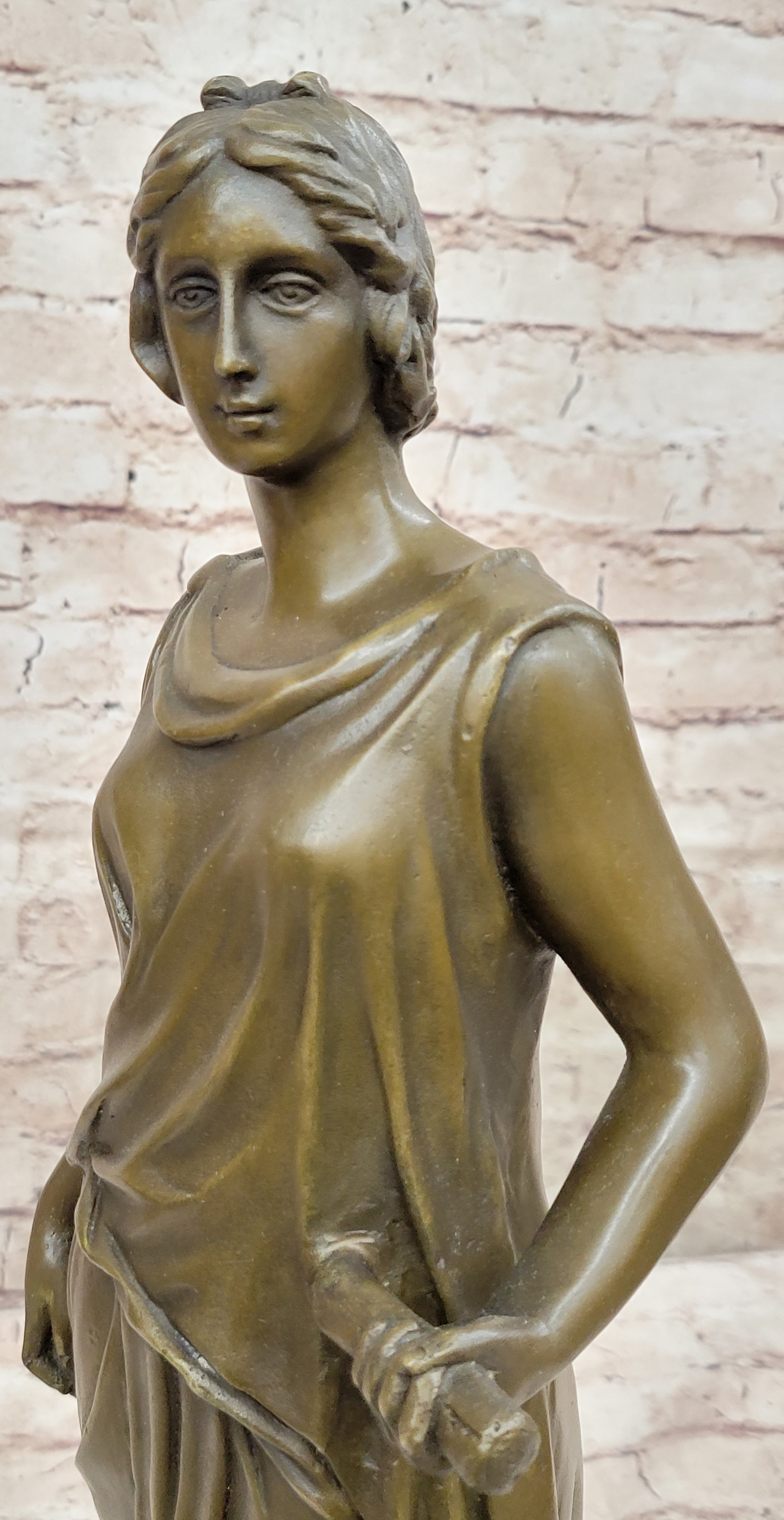 Dino Decarlo Greek Woman Female Figure Bronze Sculpture