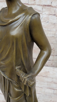 Dino Decarlo Greek Woman Female Figure Bronze Sculpture