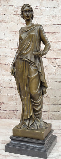 Dino Decarlo Greek Woman Female Figure Bronze Sculpture