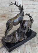 Caribou Elk Stag Buck Bronze Sculpture by Truffot