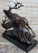 Caribou Elk Stag Buck Bronze Sculpture by Truffot