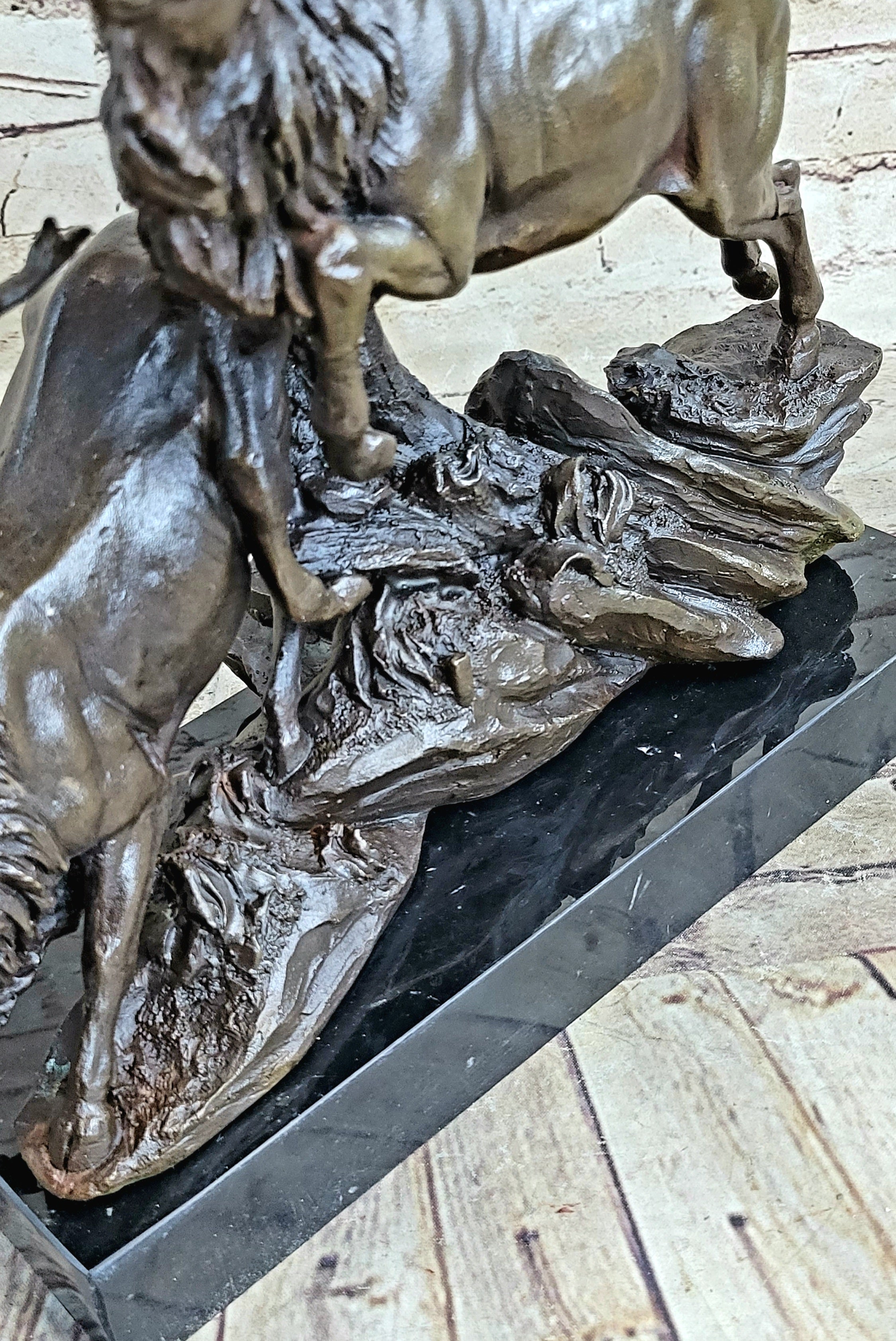 Caribou Elk Stag Buck Bronze Sculpture by Truffot
