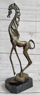 Surreal Dalinian Horse Abstract Bronze Sculpture 15" x 9"