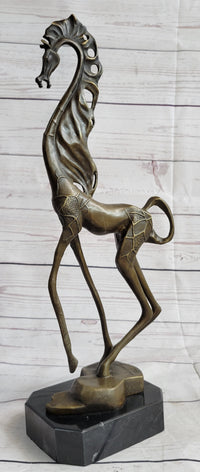 Surreal Dalinian Horse Abstract Bronze Sculpture 15" x 9"