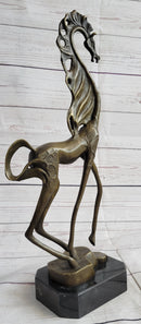 Surreal Dalinian Horse Abstract Bronze Sculpture 15" x 9"