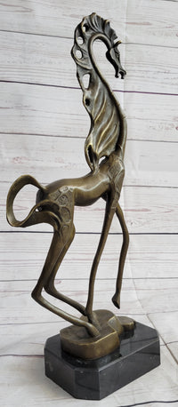 Surreal Dalinian Horse Abstract Bronze Sculpture 15" x 9"