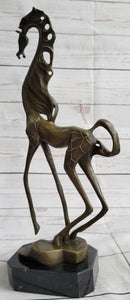 Surreal Dalinian Horse Abstract Bronze Sculpture 15" x 9"