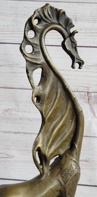 Surreal Dalinian Horse Abstract Bronze Sculpture 15" x 9"