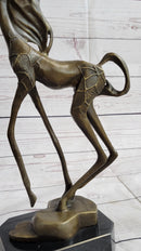 Surreal Dalinian Horse Abstract Bronze Sculpture 15" x 9"