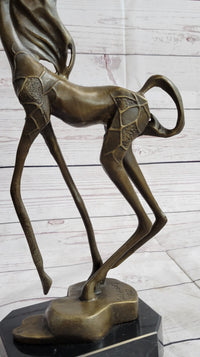 Surreal Dalinian Horse Abstract Bronze Sculpture 15" x 9"