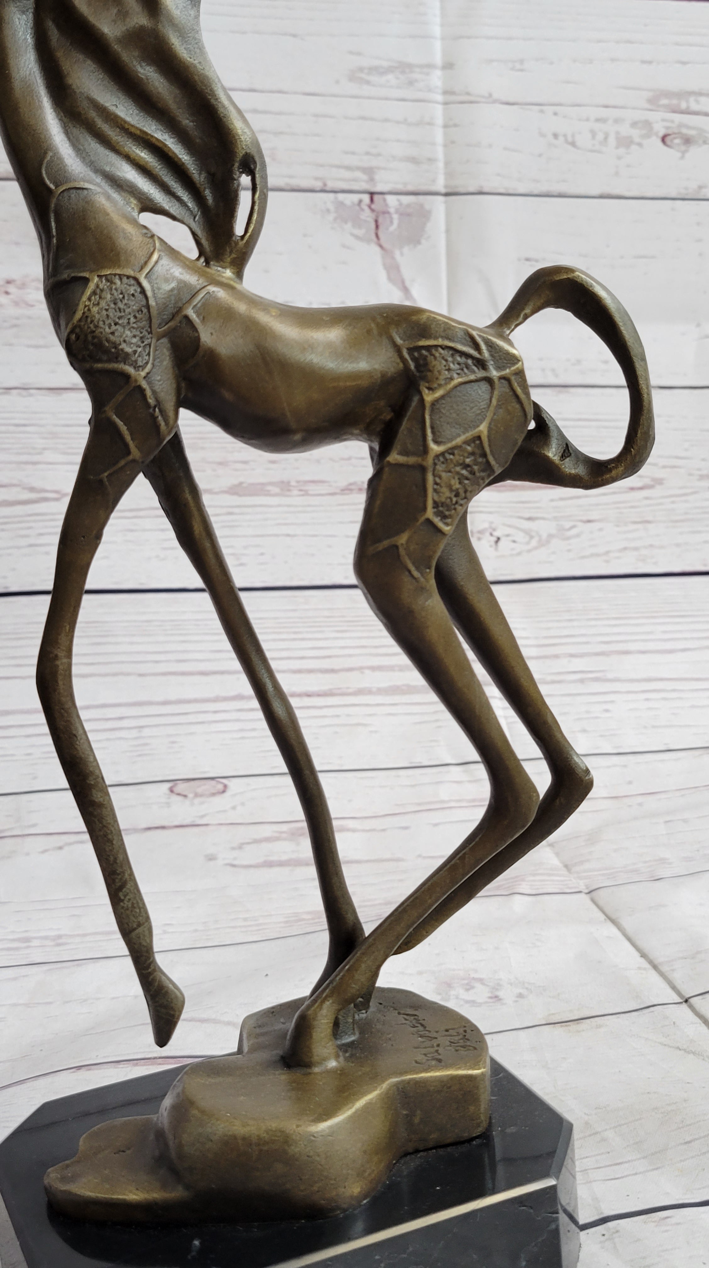Surreal Dalinian Horse Abstract Bronze Sculpture 15" x 9"