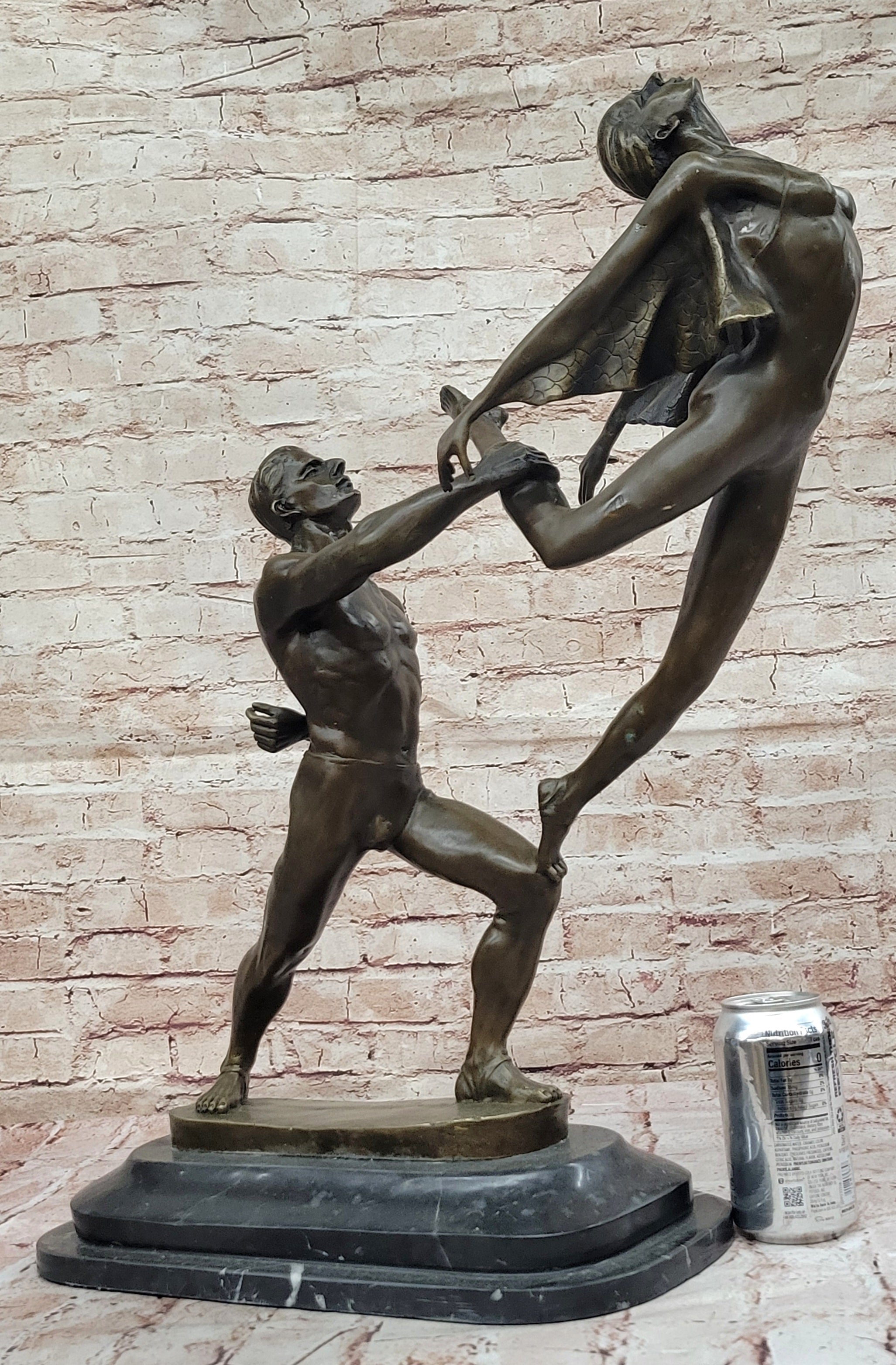 Bronze Dancing Couple Sculpture – Elegant Romantic Dance