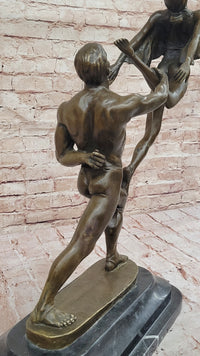 Bronze Dancing Couple Sculpture – Elegant Romantic Dance