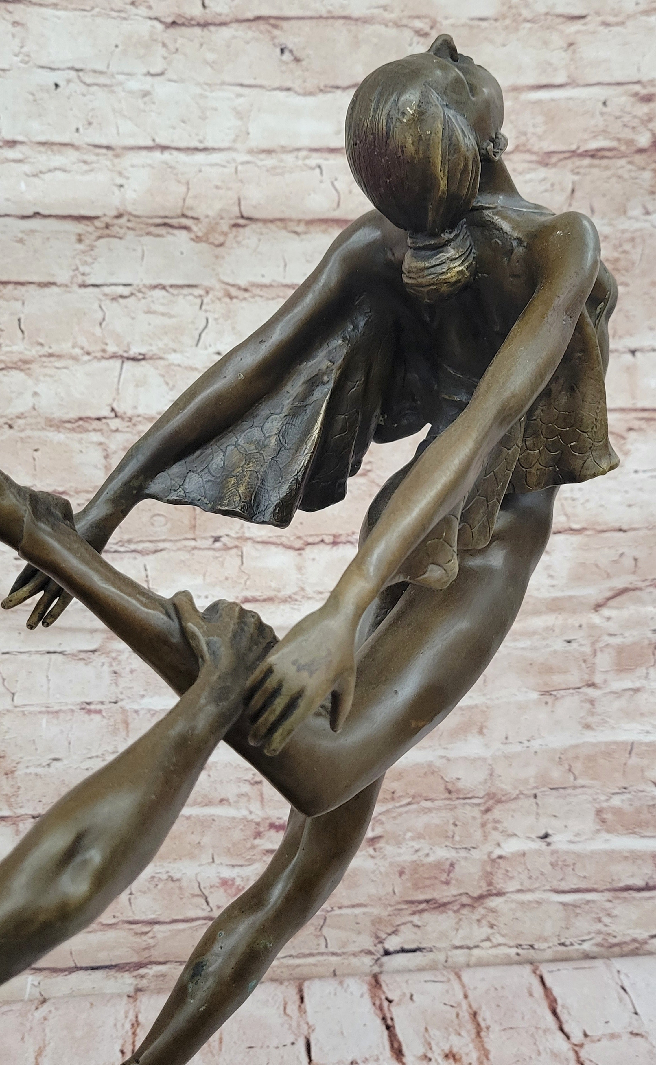 Bronze Dancing Couple Sculpture – Elegant Romantic Dance