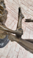 Bronze Dancing Couple Sculpture – Elegant Romantic Dance